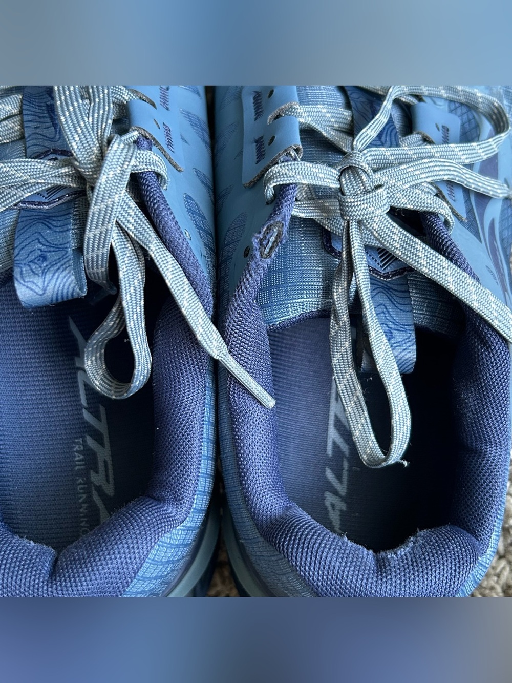 Altra Lone Peak 8 Trail Running Shoes Mens 12.5 Mineral Blue EGO MaxTrac Sneaker - Picture 14 of 16